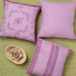 Set of 3 Handblock Printed Cushion Cover 16" x 16"-94