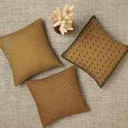 Set of 3 Handblock Print Cushion Covers 16" x 16"-image-61