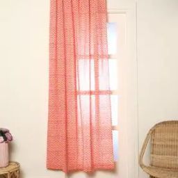 Hand-Dyed Handblock Print Cotton Door Curtain-image-85