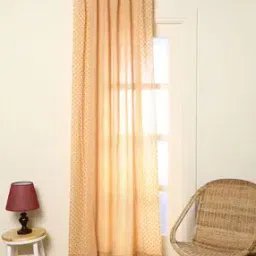 Hand-Dyed Handblock Print Cotton Door Curtain-48