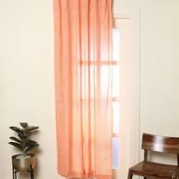 Hand Dyed Handblock Print Cotton Window Curtain-image-86