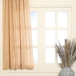 Hand Dyed Handblock Print Cotton Window Curtain-image-81