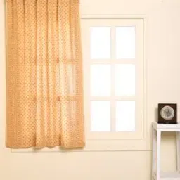 Hand Dyed Handblock Print Cotton Window Curtain-11