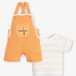 ed-a-mamma Unisex Embroidered Dungaree with T-Shirt-picture-1