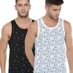Pack of 2 Graphic Print Sleeveless Vest-image-2