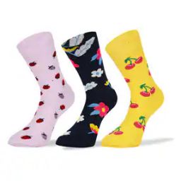 Pack of 3 Women Floral Print Ankle-Length Socks-image-80