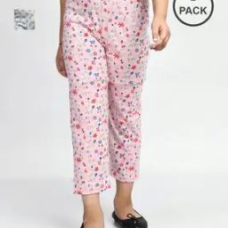 Pack of 2 Girls Cotton Printed Pyjamas-image-66