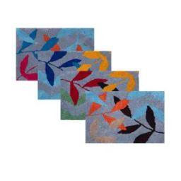Pack Of 4 Aazeem Graceful Attractive Door Mats With Anti Skid Combo-53