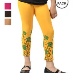 Girls Floral High Rise Capris-image-36
