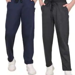 Pack of 2 Boys High-Rise Fitted Track Pants-image-97
