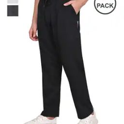 Pack of 3 Boys High-Rise Fitted Track Pants-image-91