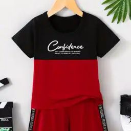 Boys Typographic Print Shorts & T-Shirt Set-image-49