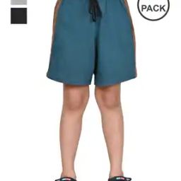 Pack of 3 Boys Regular Fit Bermudas with Elasticated Drawstring Waist-53