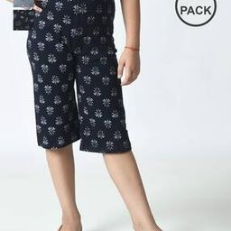 Girls Pack of 3 Printed Loose Capris-image-76
