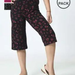 Girls Pack of 3 Printed Loose Capris-image-44