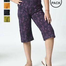 Girls Pack of 5 Printed Loose Capris-image-46