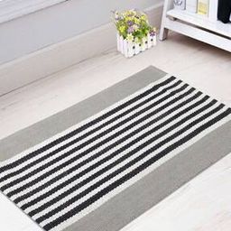 Set of 2 Geometric Pattern Hand-Woven Mats-7