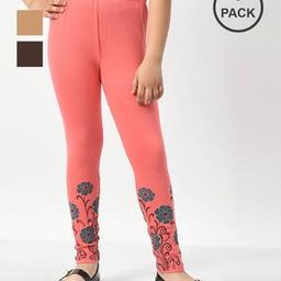 pixie n prince  Girls Pack of 3 Floral Print Leggings-picture-35
