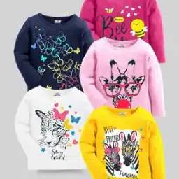 Pack of 5 Graphic Print T-Shirts-image-70