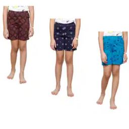 Girls Floral Regular Fit Shorts-image-81