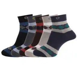 Set of 5 Striped Ankle-Length Socks-image-30