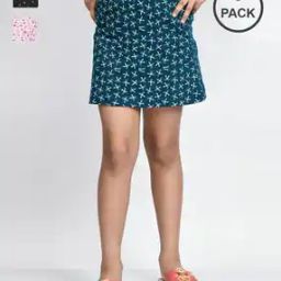 Girls Floral Straight Mini Length Skirt-image-34