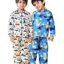 Boys Pack of 2 Graphic Print Cotton Lounge Pyjamas & Shirt Sets-picture-15