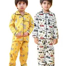 Boys Pack of 2 Graphic Print Cotton Lounge Pyjamas & Shirt Sets-picture-47