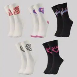 Set of 5 Mid-Calf Length Socks-2