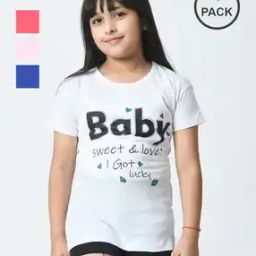  Girls Cotton Regular Fit Printed T-Shirt-image-72