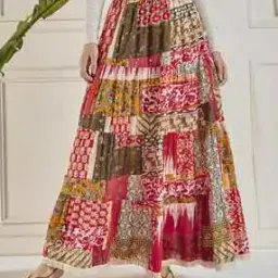 Women Floral Printed Skirt-image-50