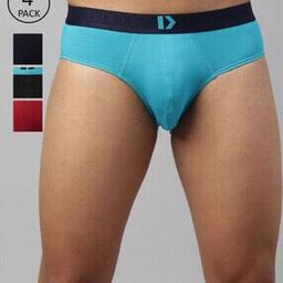 Pack of 4 Briefs with Logo Waistband-image-42