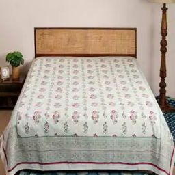  Hand Block Cotton Printed Bed Cover-image-57