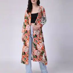 Floral Print Chiffon Shrug-38