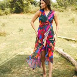 Floral Print Fit & Flare Dress-image-58