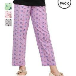 indiweaves Pack of 4 Printed Pyjamas with Elasticated Waist-picture-7