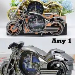  Analogue Spray Paint Motorcycle Shaped Round Alarm Clock-image-57