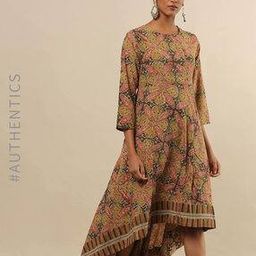 Handblock Print Cotton Kalamkari A-line Dress-image-19