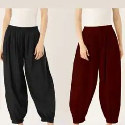 Pack of 2 Pleated Salwars with Elasticated Waistband-picture-41