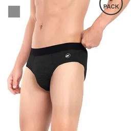 Pack of 2 Briefs with Elasticated Waistband-image-33