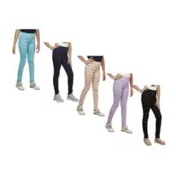 Pack of 5 Printed Leggings with Elasticated Waist-image-59
