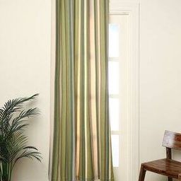 Preshrunk South Cotton Striped Door Curtain-14