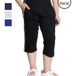 Pack of 4 Flat-Front 3/4th Shorts-image-82