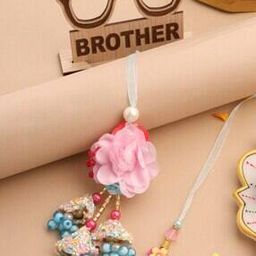 Men Set of 2 Beaded Tie-Up & Lumba Rakhis-image-70