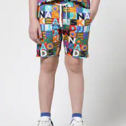 Typographic Shorts with Insert Pockets-image-4