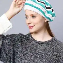 Knitted Beret Cap-26