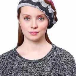 Knitted Beret Cap-45