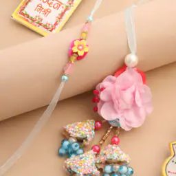 Set of 2 Stone-Studded Beaded Tie-Up Lumba-image-51