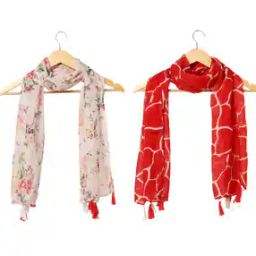 Women Cotton Printed Scarf -50