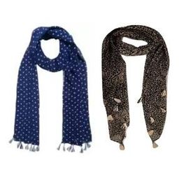 Pack of 2 Women Cotton Printed Scarf   -image-79